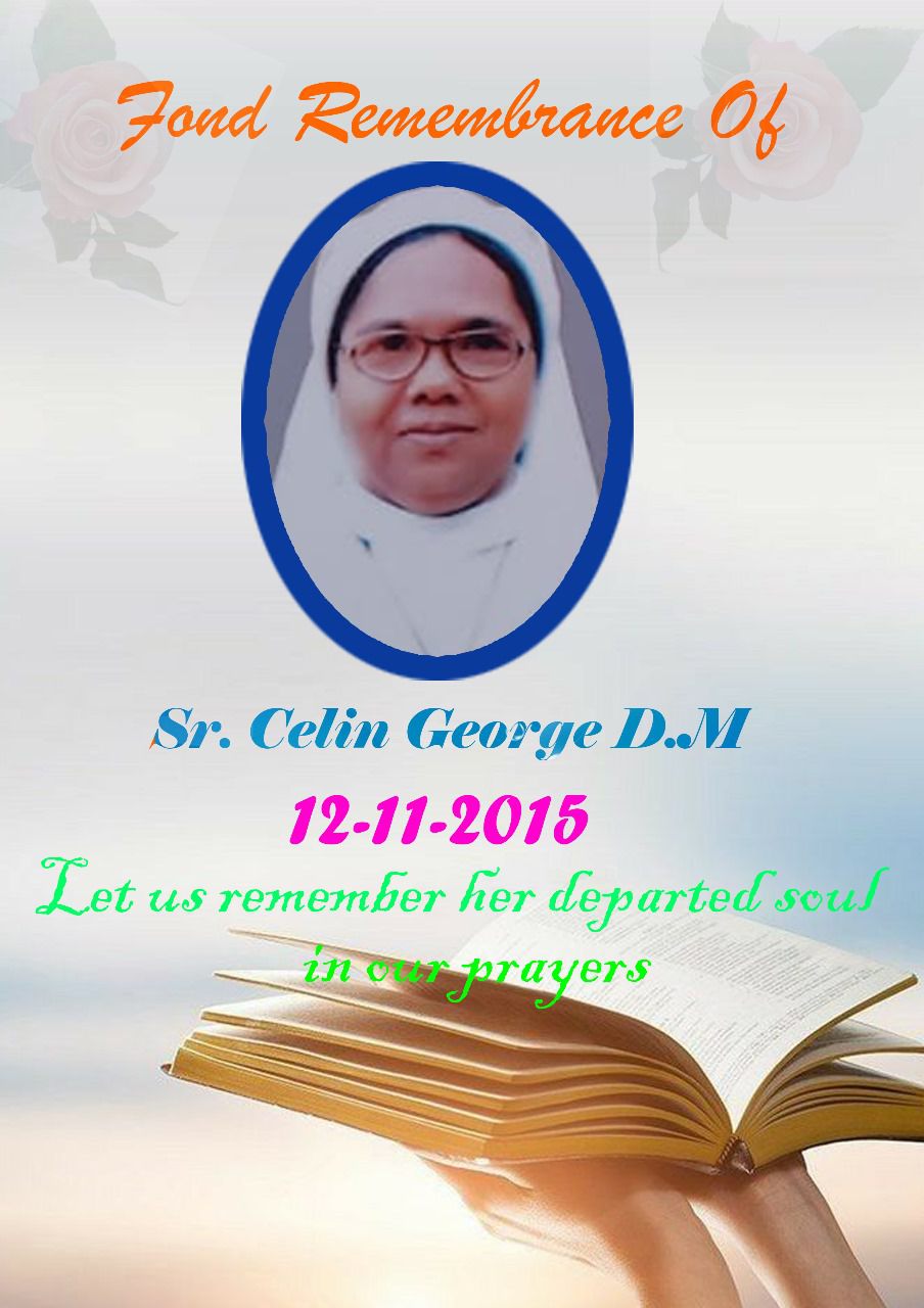 In loving memory of Sr. Celin George DM