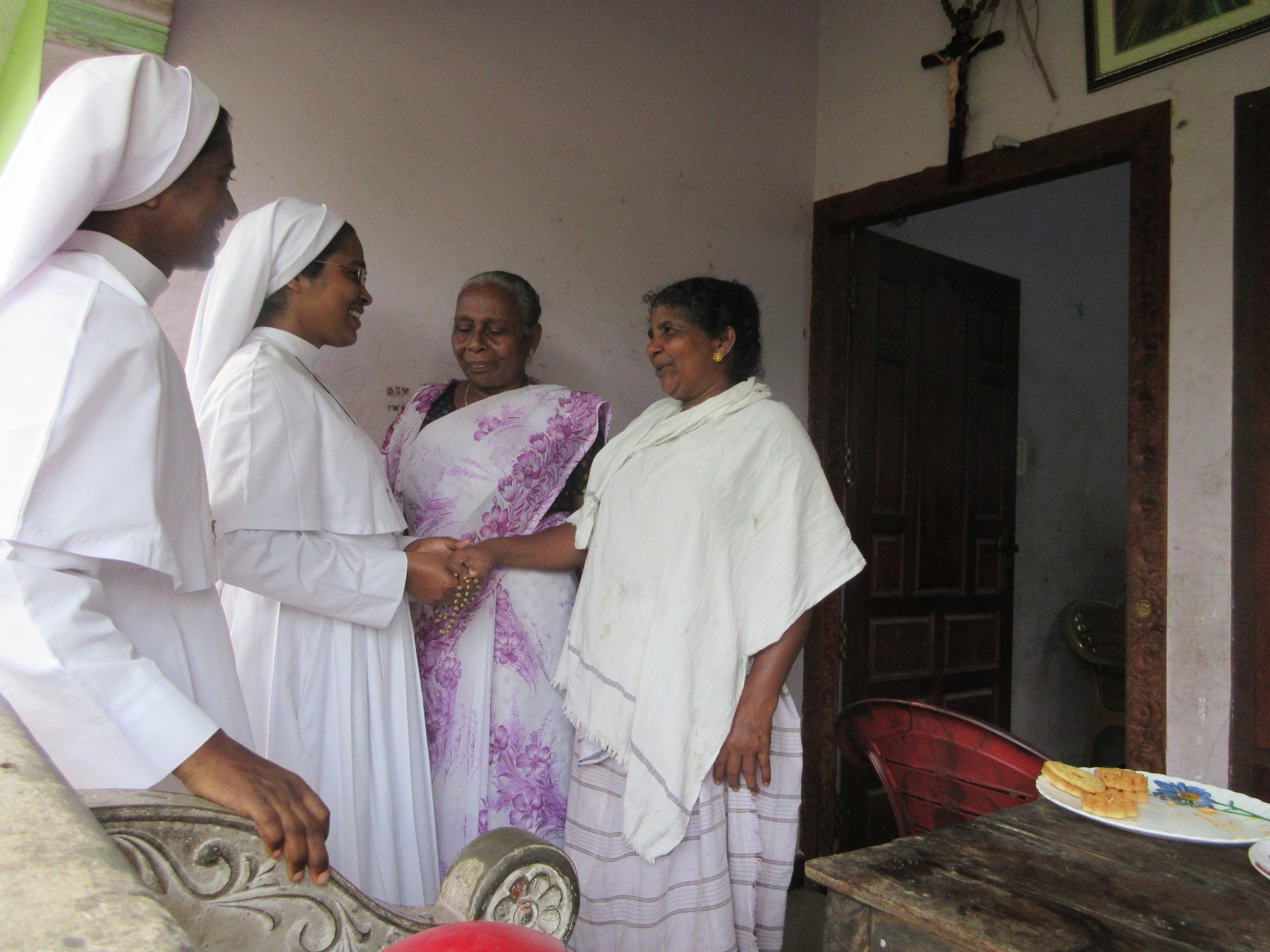 Sisters on a home visit